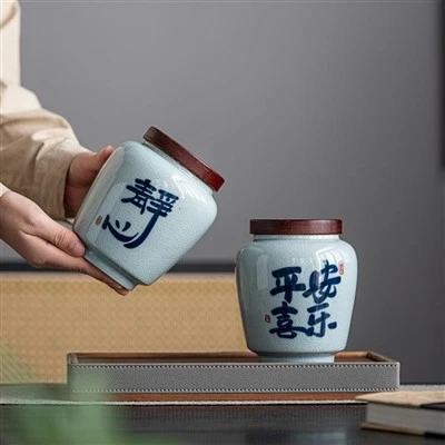 Custom Logo Ceramic Tea Jar - Kev Ua Haujlwm Qib Cia Hoobkas