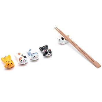 Estick Cute Artwork Tsim Tsiaj Chopstick Stand Chopstick Ceramic Holder Ceramic Utensil Holder Drying Custom